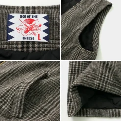SON OF THE CHEESE / Check Wool Vest
