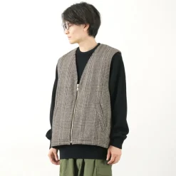 SON OF THE CHEESE / Check Wool Vest