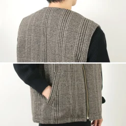 SON OF THE CHEESE / Check Wool Vest