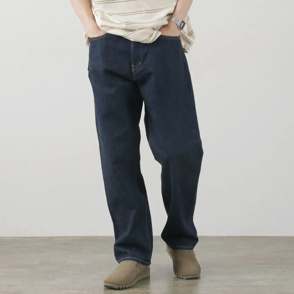 THE BLUEST OVERALLS / Big Silhouette Denim Pants