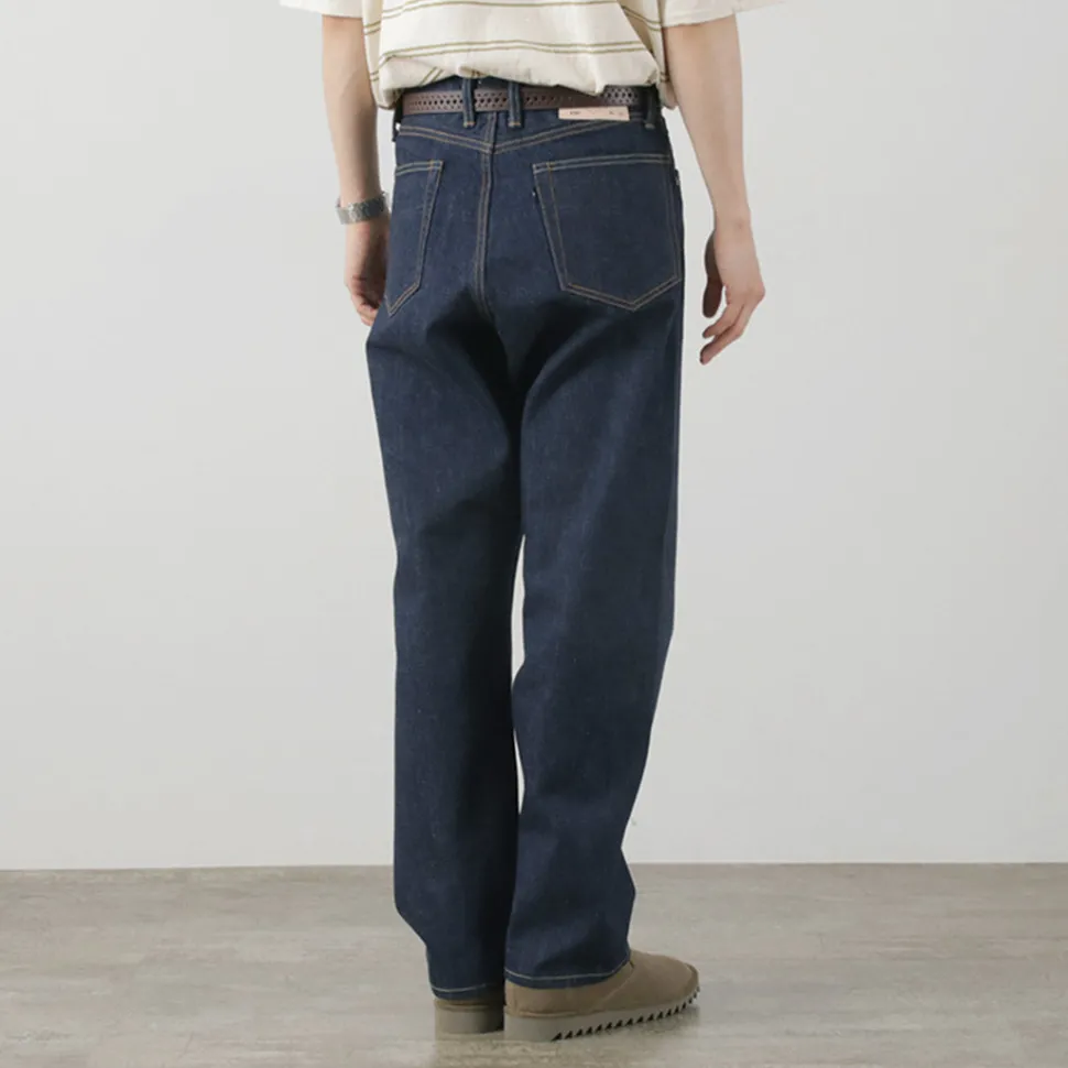THE BLUEST OVERALLS / Big Silhouette Denim Pants