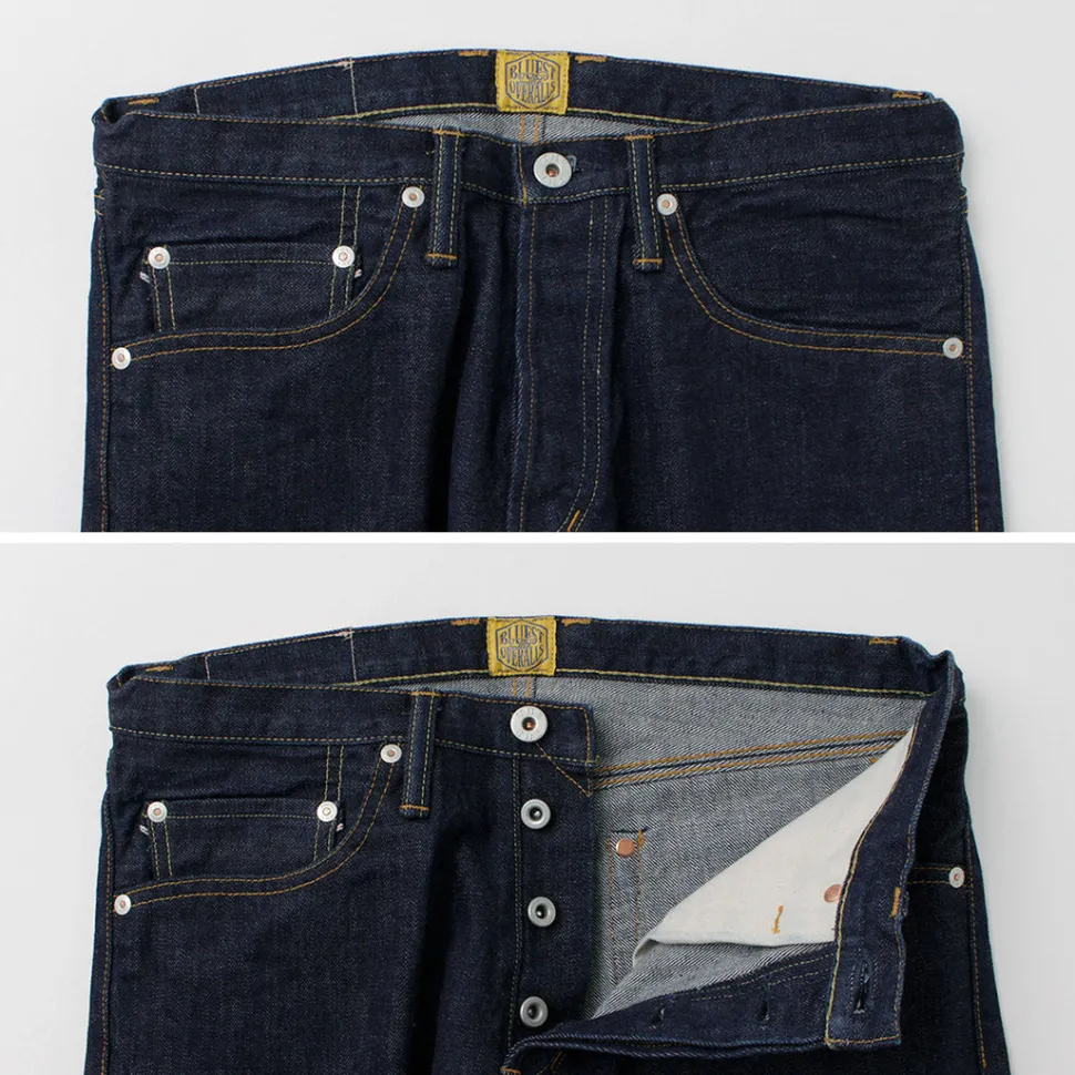 THE BLUEST OVERALLS / Big Silhouette Denim Pants