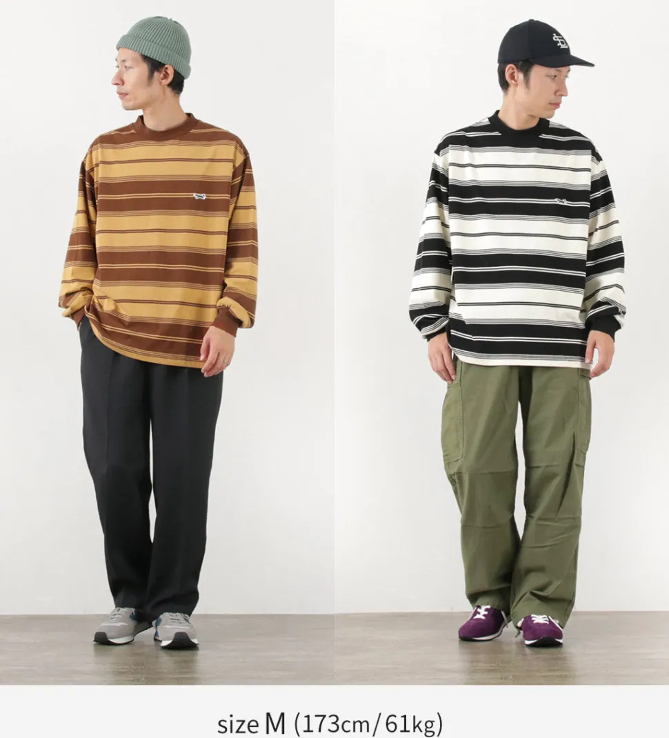 THE FOX / Fox Striped Crew Neck Long Sleeve T-Shirt
