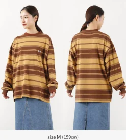 THE FOX / Fox Striped Crew Neck Long Sleeve T-Shirt