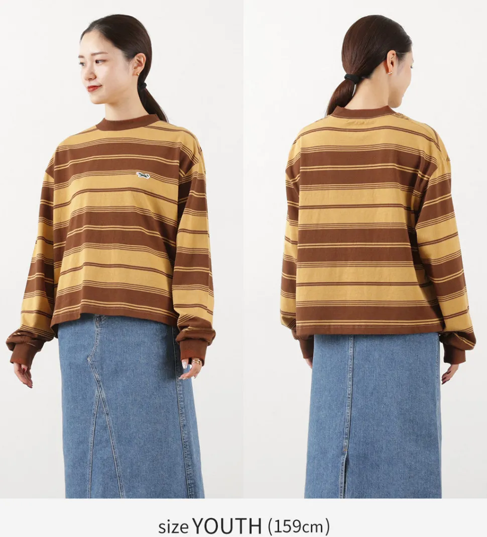 THE FOX / Fox Striped Crew Neck Long Sleeve T-Shirt