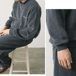 THOUSAND MILE / Knit Fleece Mock & Long Pants Setup