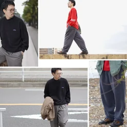 THOUSAND MILE / Knit Fleece Mock & Long Pants Setup