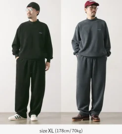 THOUSAND MILE / Knit Fleece Mock & Long Pants Setup