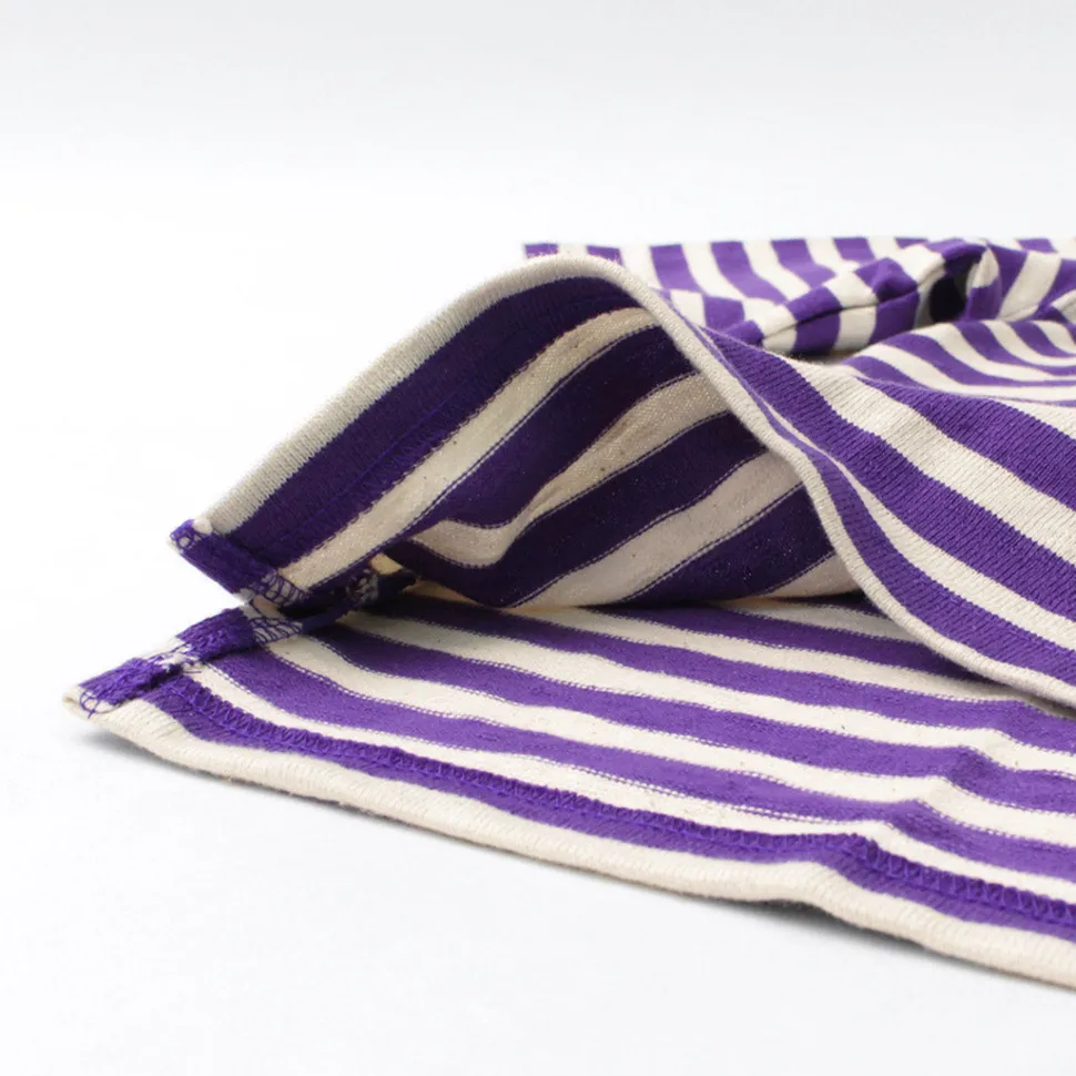 TIEASY / HDCS Big stripe boat-neck T-shirt