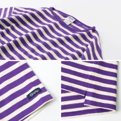 TIEASY / HDCS Big stripe boat-neck T-shirt