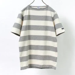 TIEASY / HDCS Boat neck S/S wide stripe basque shirt
