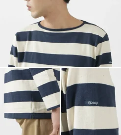 TIEASY / HDCS Boat neck wide stripe basque shirt