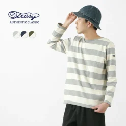 TIEASY / HDCS Boat neck wide stripe basque shirt