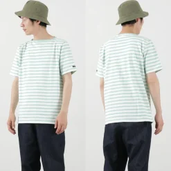TIEASY / HDCS Boatneck Short Sleeve Striped Basque Shirt