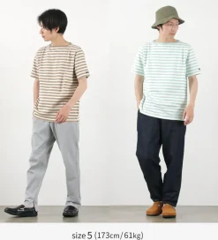 TIEASY / HDCS Boatneck Short Sleeve Striped Basque Shirt