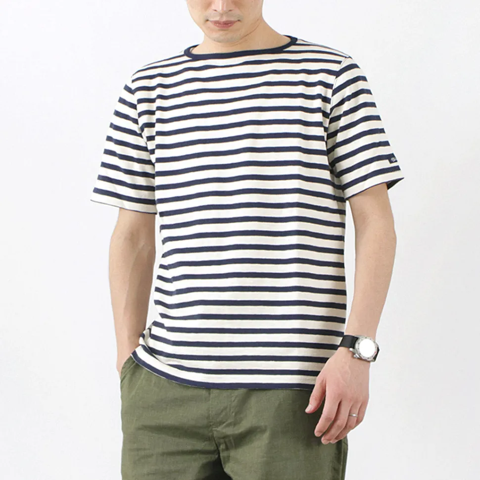 TIEASY / HDCS Boatneck Short Sleeve Striped Basque Shirt