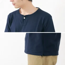 TIEASY / Summer Knits Henley Short Sleeve T-shirt