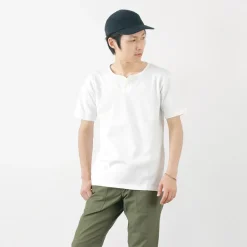 TIEASY / Summer Knits Henley Short Sleeve T-shirt