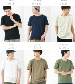 TIEASY / Summer Knits Henley Short Sleeve T-shirt