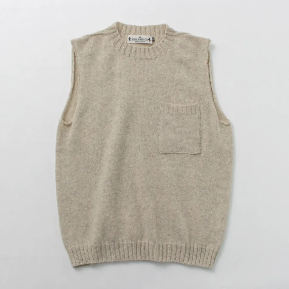 TOM SIMPSON / Crew Neck Pocket Knit Vest