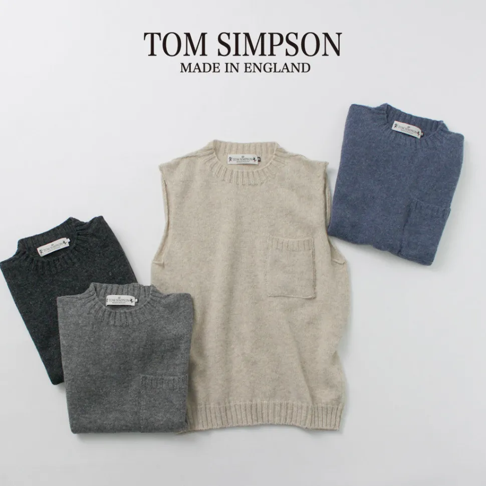 TOM SIMPSON / Crew Neck Pocket Knit Vest