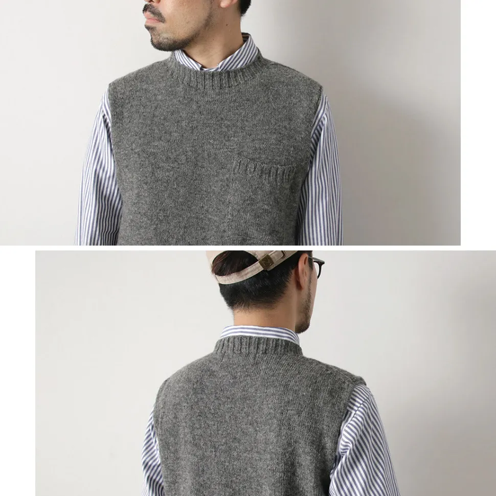 TOM SIMPSON / Crew Neck Pocket Knit Vest