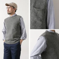 TOM SIMPSON / Crew Neck Pocket Knit Vest