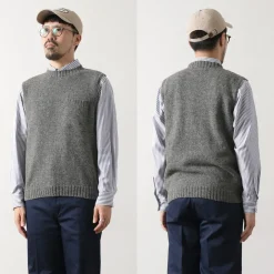 TOM SIMPSON / Crew Neck Pocket Knit Vest