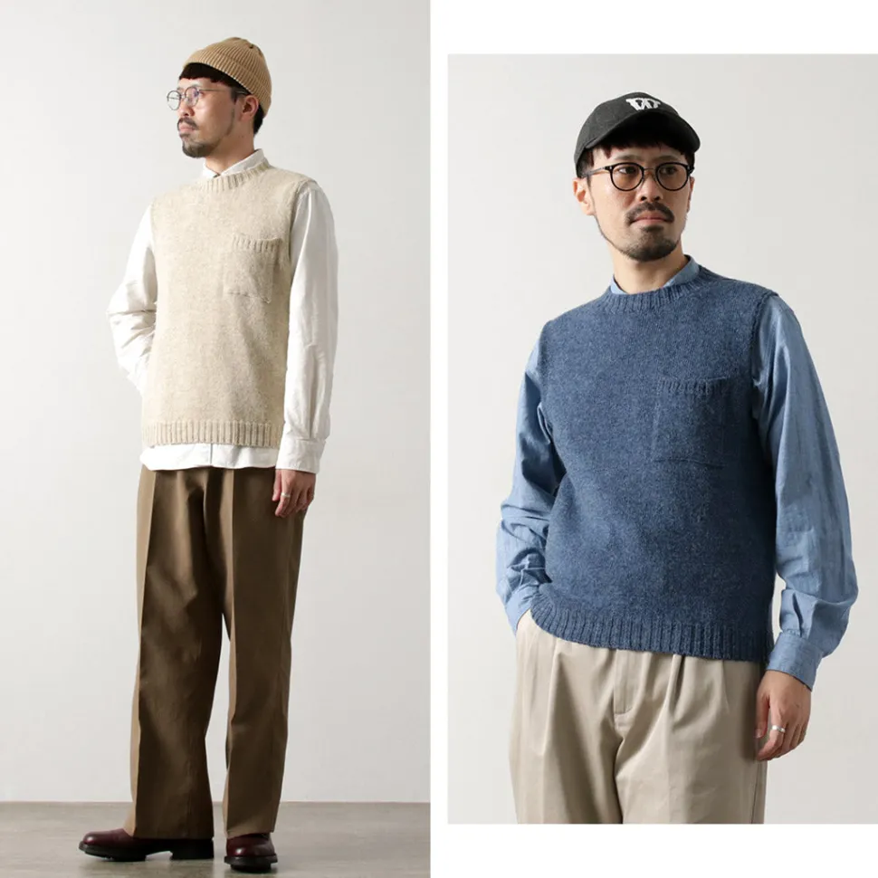 TOM SIMPSON / Crew Neck Pocket Knit Vest