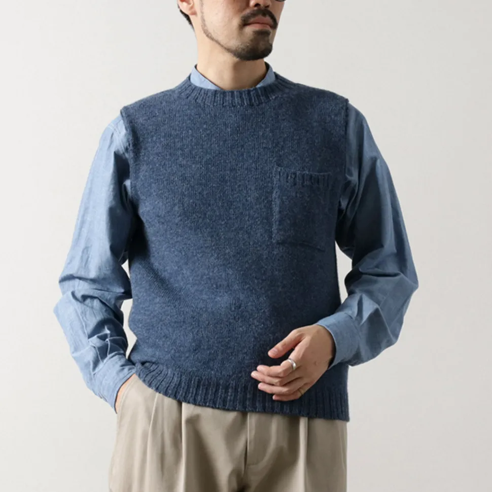 TOM SIMPSON / Crew Neck Pocket Knit Vest