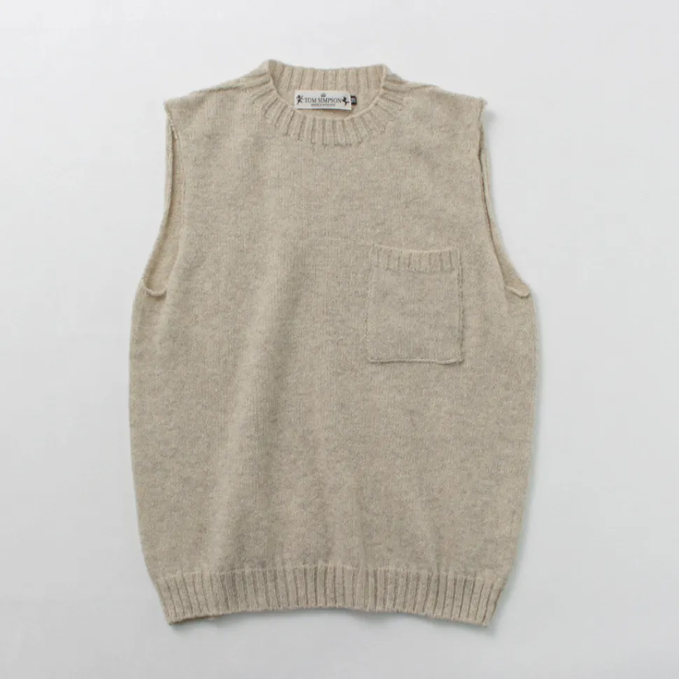 TOM SIMPSON / Crew Neck Pocket Knit Vest