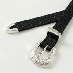 TORY LEATHER / 3/4 inch Western Belt Basket Weave