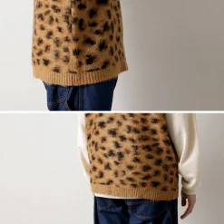 TOWN CRAFT / Shaggy Vintage Pattern Zipped Vest