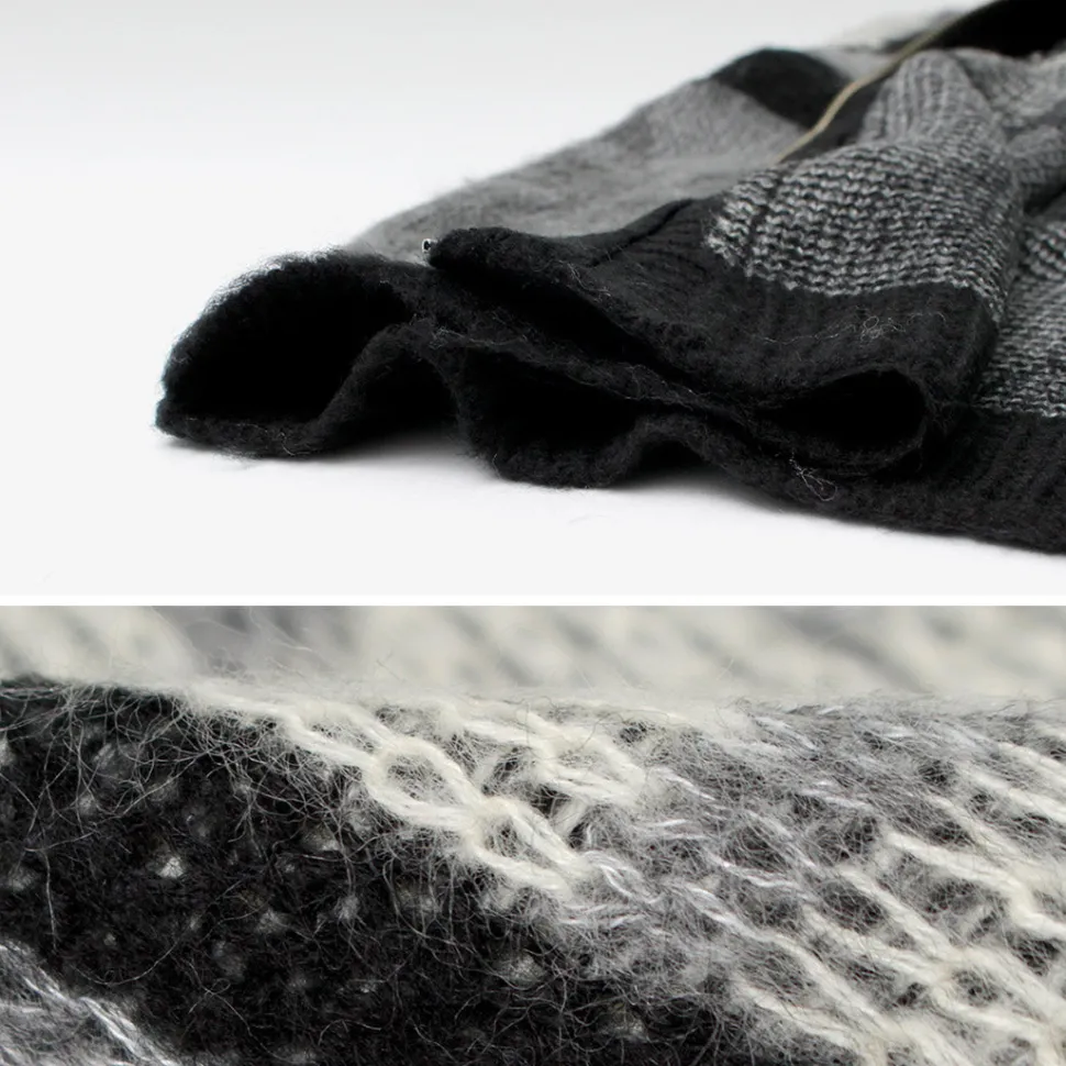 TOWN CRAFT / Vintage Jacquard Zip Cardigan