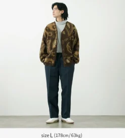 TOWN CRAFT / Vintage Pattern Shaggy Cardigan