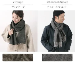 TWEED MILL / Lamb Wool Scarf Herringbone