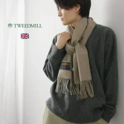 TWEED MILL / Lamb Wool Scarf Solid
