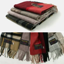 TWEED MILL / Lambs Wool Plaid Scarf