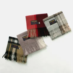 TWEED MILL / Lambs Wool Plaid Scarf