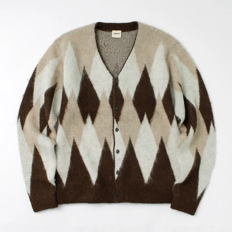 UNDYED / Jacquard Blush Cardigan Andaid Superfine Peruvian Alpaca