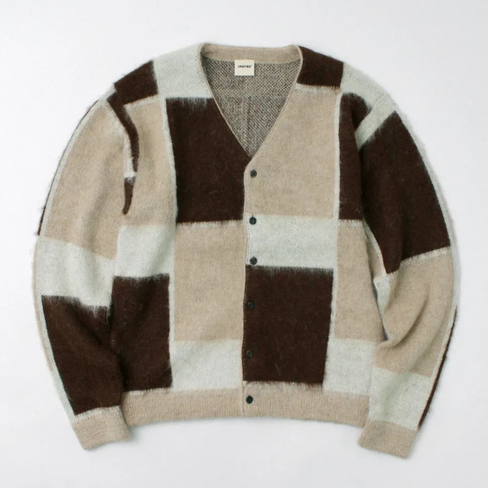 UNDYED / Jacquard Blush Cardigan Andaid Superfine Peruvian Alpaca