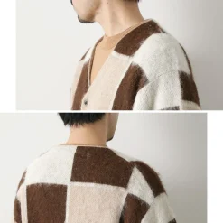 UNDYED / Jacquard Blush Cardigan Andaid Superfine Peruvian Alpaca