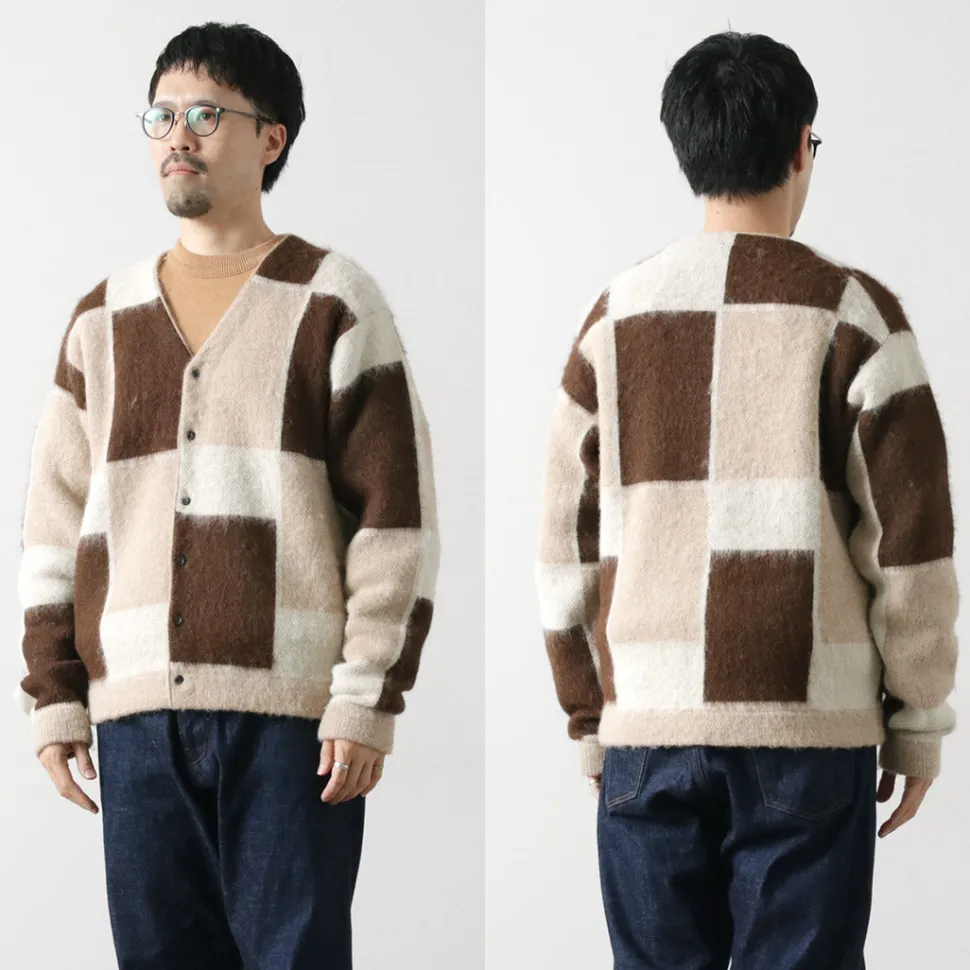 UNDYED / Jacquard Blush Cardigan Andaid Superfine Peruvian Alpaca