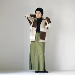 UNDYED / Jacquard Blush Cardigan Andaid Superfine Peruvian Alpaca