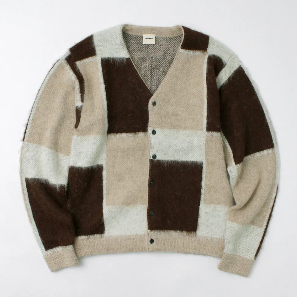 UNDYED / Jacquard Blush Cardigan Andaid Superfine Peruvian Alpaca