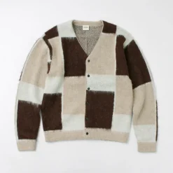 UNDYED / Jacquard Blush Cardigan Andaid Superfine Peruvian Alpaca