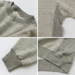 UNDYED / Lined Crew Neck Sweatshirt Colored Organic Cotton