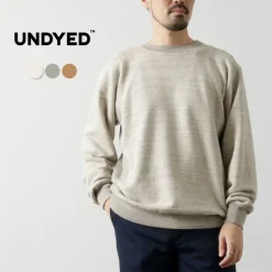 UNDYED / Lined Crew Neck Sweatshirt Colored Organic Cotton