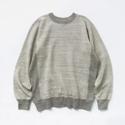 UNDYED / Lined Crew Neck Sweatshirt Colored Organic Cotton