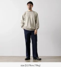 UNDYED / Lined Crew Neck Sweatshirt Colored Organic Cotton